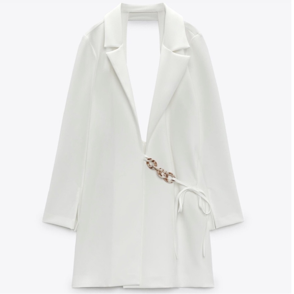 NWT Zara Backless Blazer Wrap Mini Dress